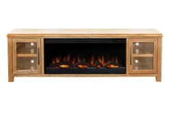 Mor Furniture Tybee Fireplace Console In Black, 85 Inch