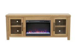 Mor Furniture Tybee Fireplace Console In Black, 85 Inch