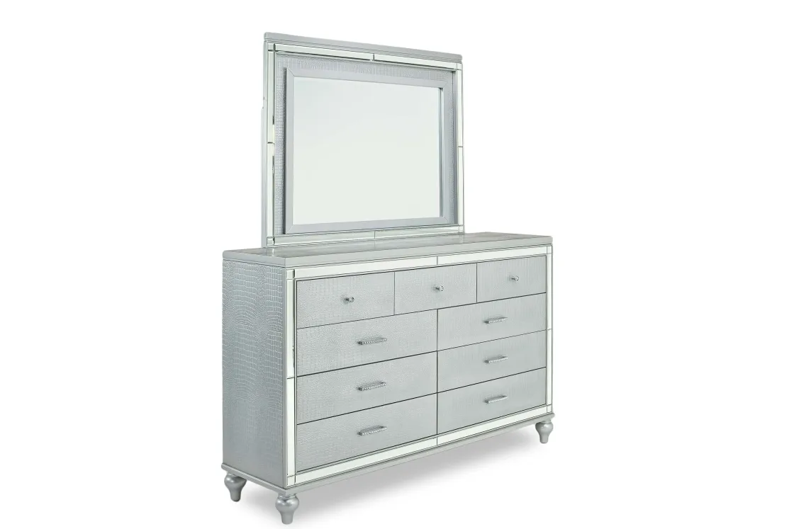 Mor Furniture Valentino Mirror In Silver