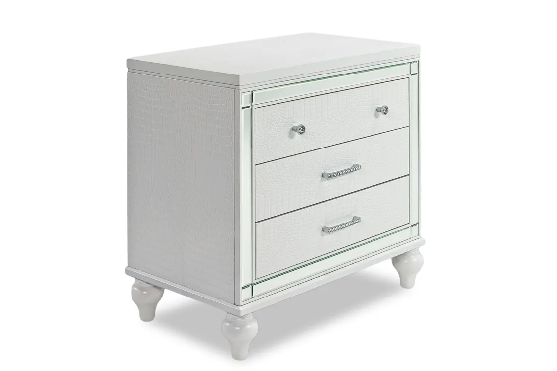 Mor Furniture Valentino Nightstand In Silver