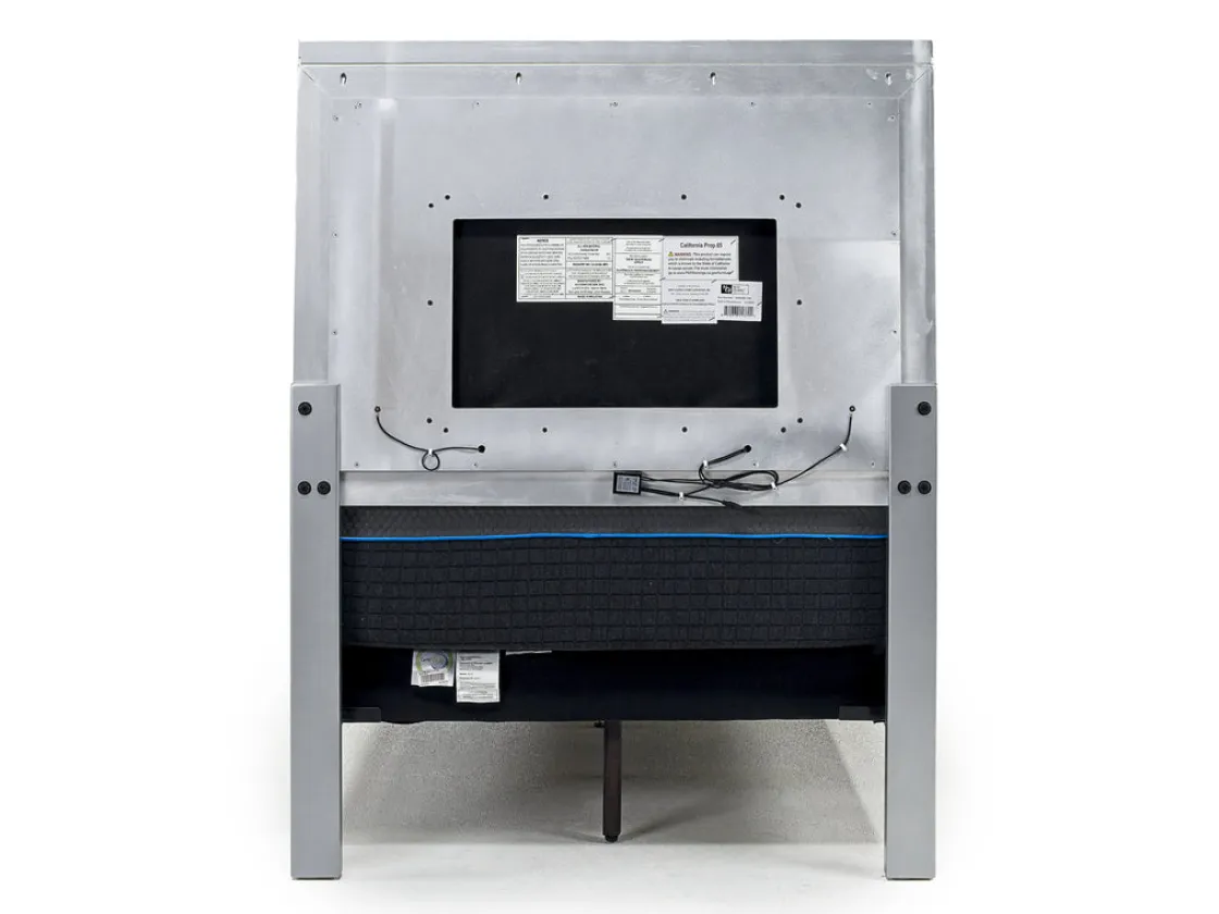 Mor Furniture Valentino Panel Bed, Dresser, Mirror & Nightstand In Silver, Twin