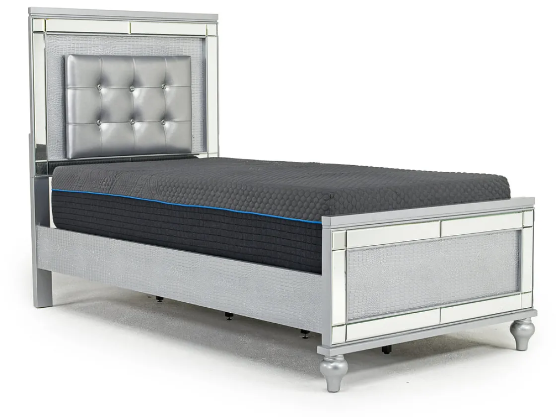 Mor Furniture Valentino Panel Bed In White, Twin