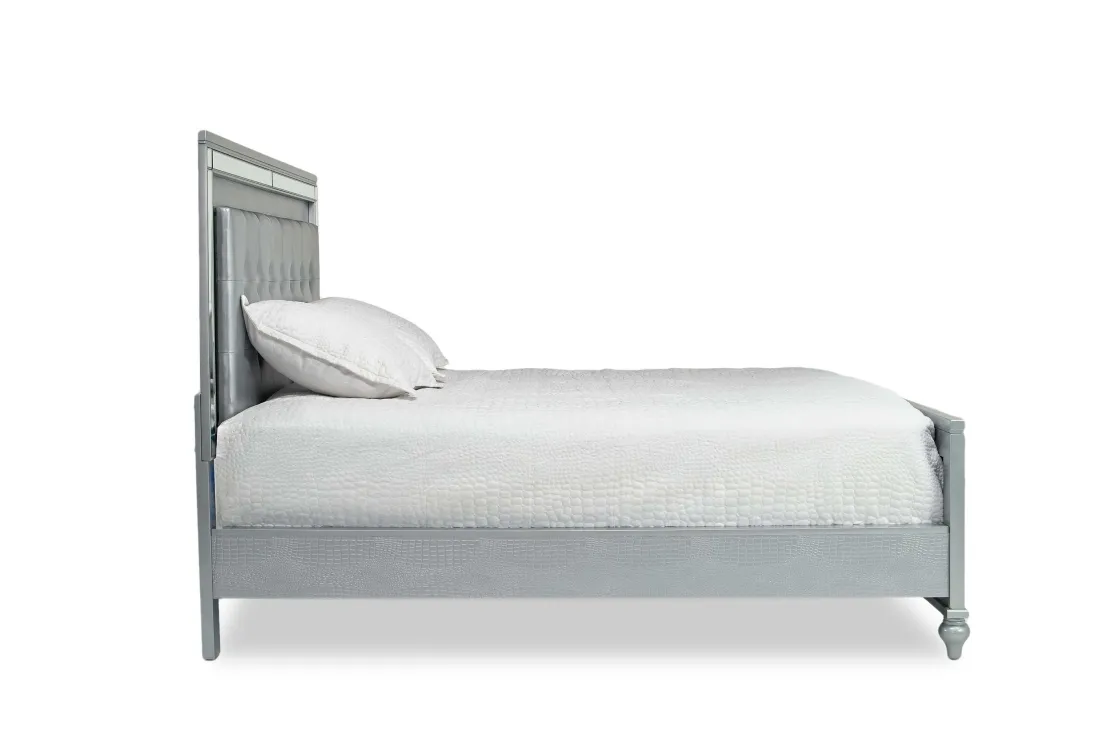 Mor Furniture Valentino Panel Bed In White, Twin