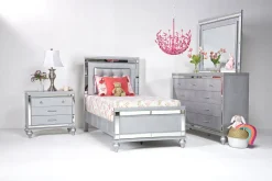Mor Furniture Valentino Panel Bed In White, Twin