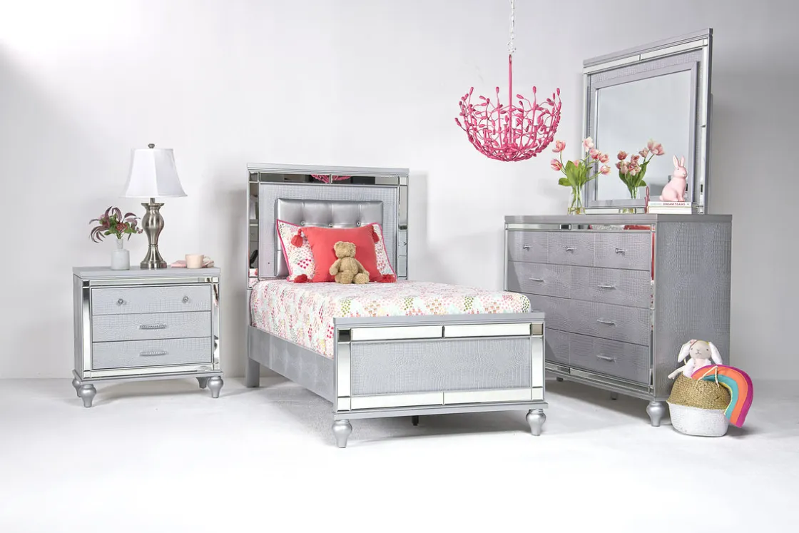 Mor Furniture Valentino Panel Bed In White, Twin
