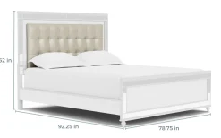 Mor Furniture Valentino Panel Bed In White, Twin