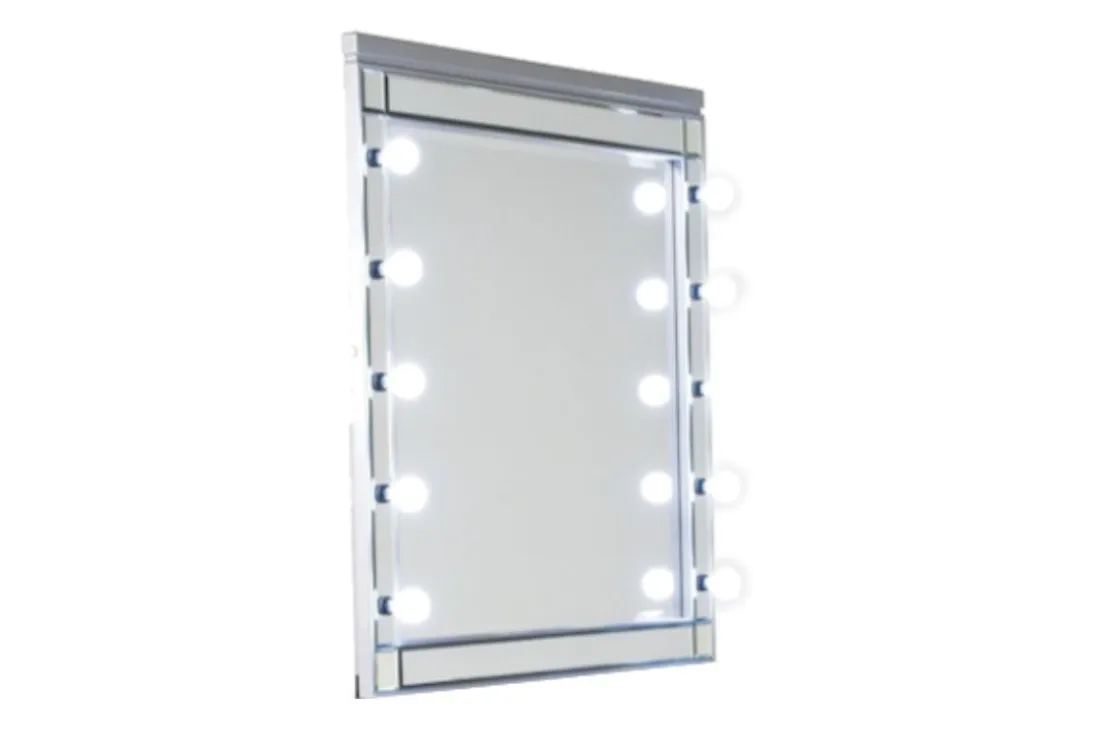 Mor Furniture Valentino Vanity & Mirror In Silver