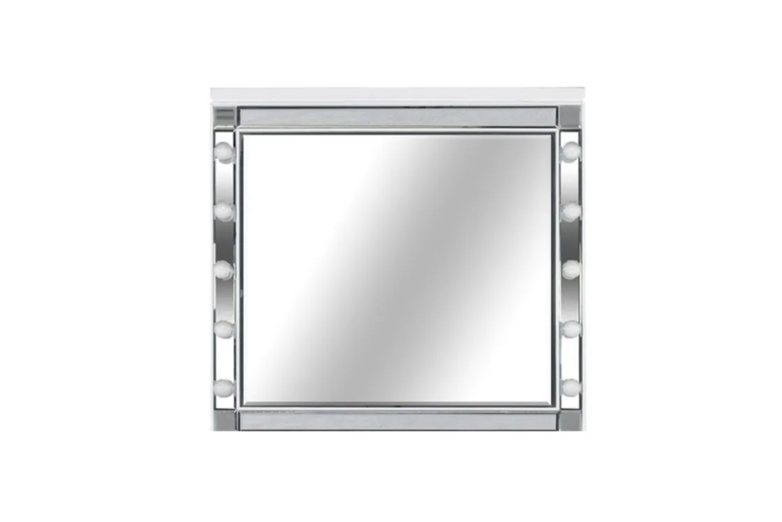 Mor Furniture Valentino Vanity & Mirror In Silver