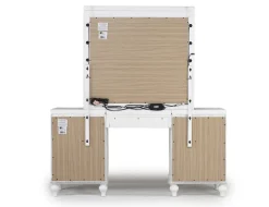 Mor Furniture Valentino Vanity & Mirror In Silver
