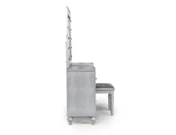 Mor Furniture Valentino Vanity, Mirror & Stool In Silver