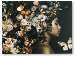 Mor Furniture Valfer Female W/ Floral Wall Art