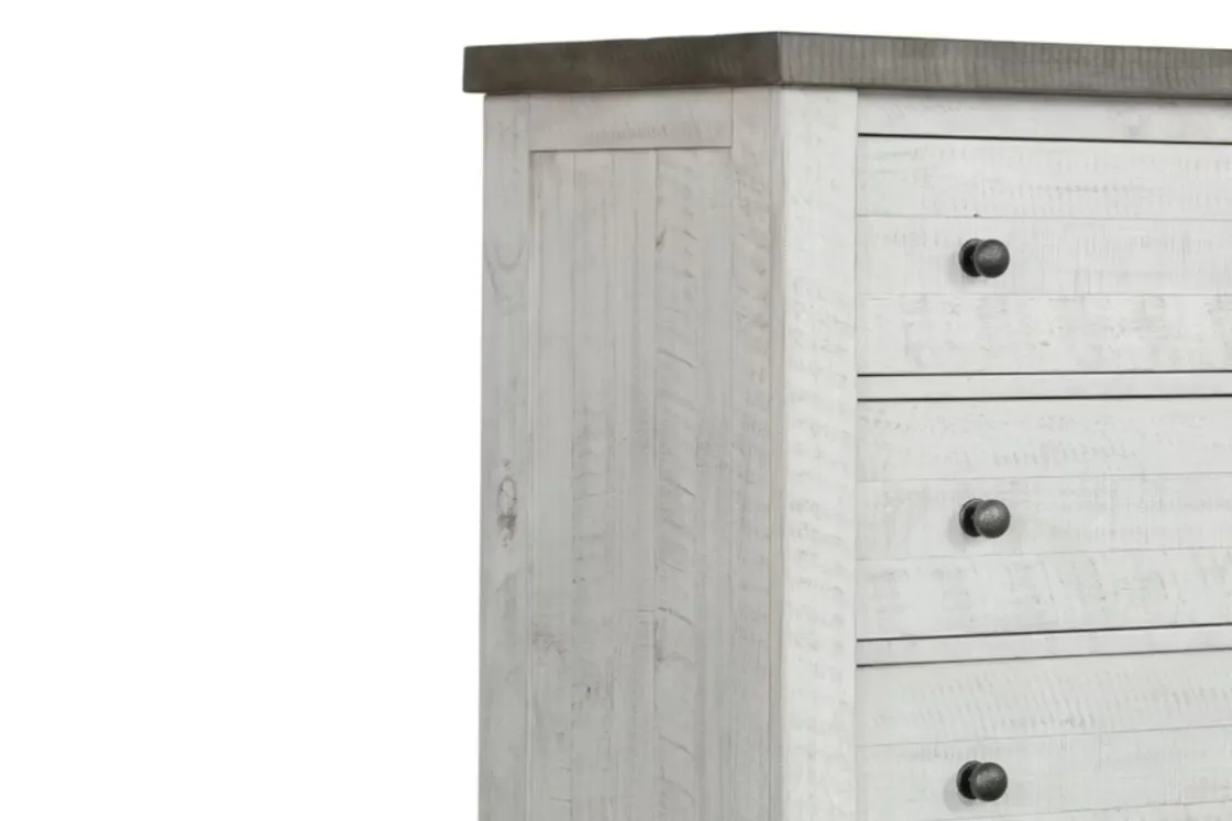 Mor Furniture Valley Ridge Chest In White Gray Finish