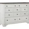 Mor Furniture Valley Ridge Dresser In White Gray Finish