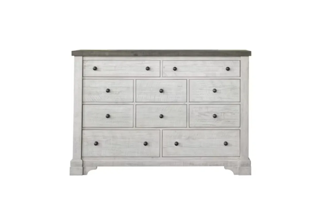 Mor Furniture Valley Ridge Dresser In White Gray Finish