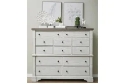 Mor Furniture Valley Ridge Mirror In White Gray Finish