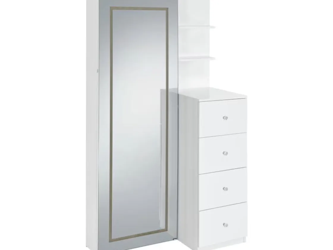 Mor Furniture Vancouver Vanity & Mirror In White
