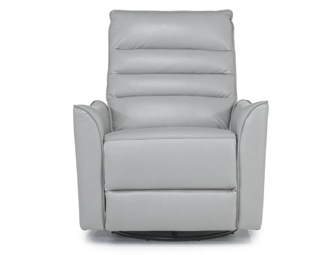 Mor Furniture Vasco Recliner In Dallas Light Gray Leather