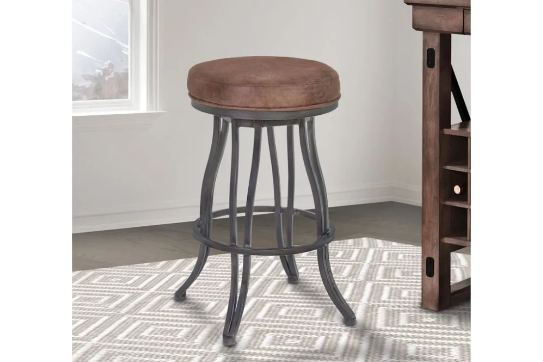Mor Furniture Ventura Bar Height Stool In Bandero Tobacco