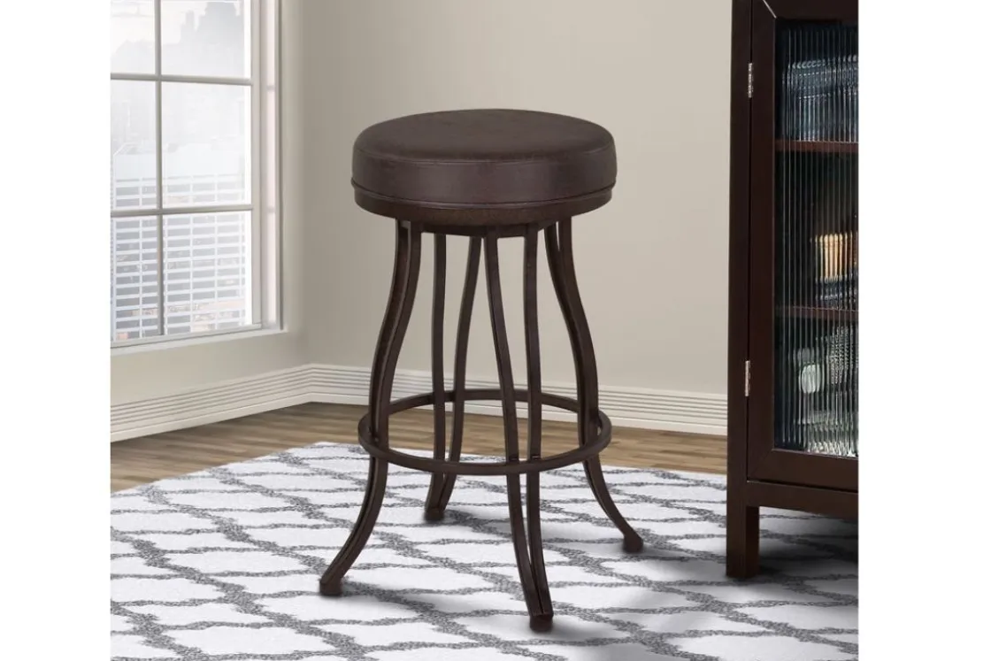 Mor Furniture Ventura Bar Height Stool In Bandero Tobacco