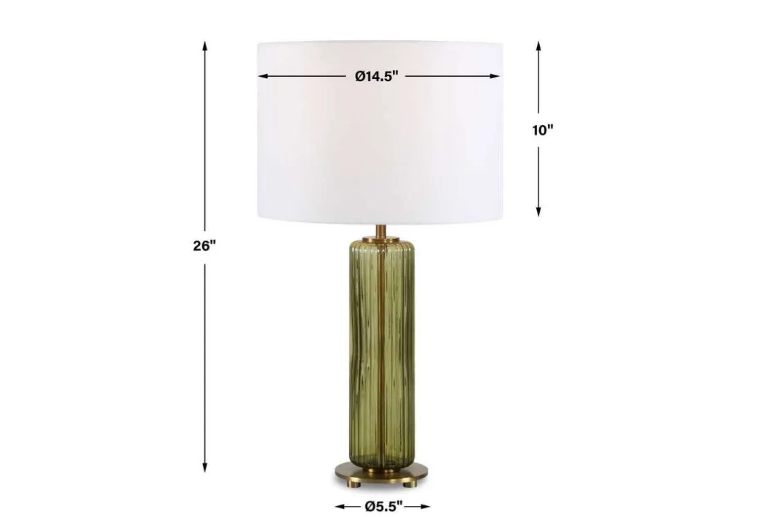 Mor Furniture Vera Glass Lamp In Green