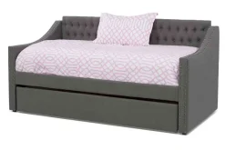 Kids Mor Furniture Veronica Daybed W/ Trundle In Gray, Twin