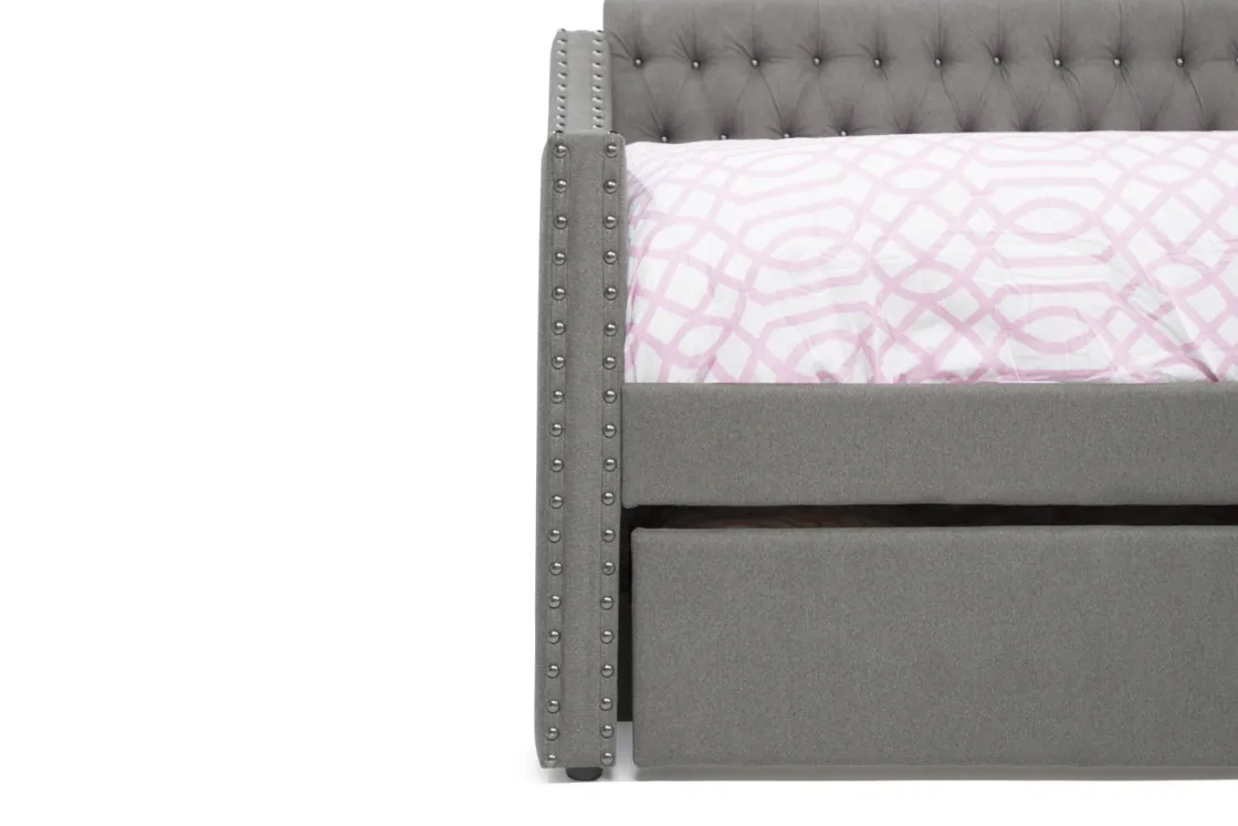 Kids Mor Furniture Veronica Daybed W/ Trundle In Gray, Twin