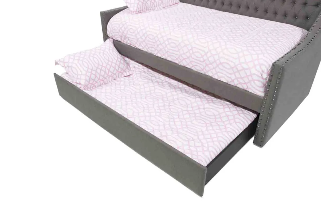 Kids Mor Furniture Veronica Daybed W/ Trundle In Gray, Twin