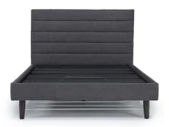 Mor Furniture Vista Upholstered Adjustable Foundation Bed In Charcoal, Full