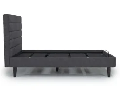 Mor Furniture Vista Upholstered Adjustable Foundation Bed In Charcoal, Full