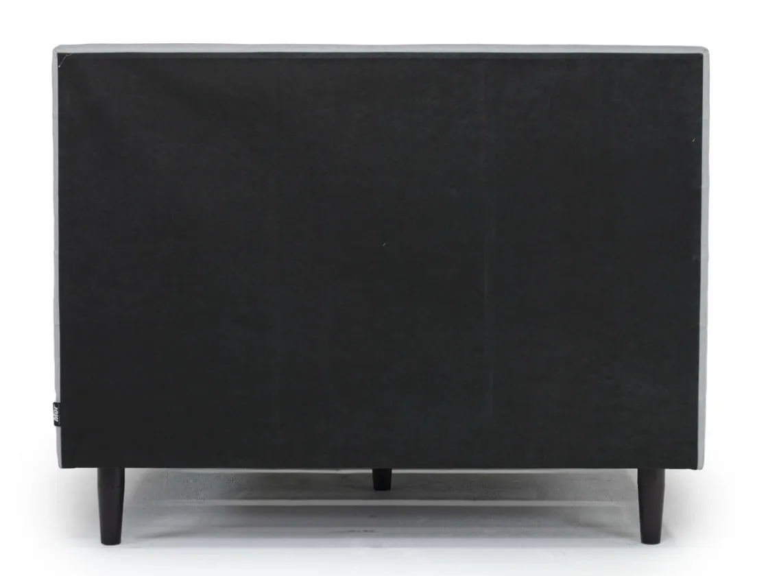 Mor Furniture Vista Upholstered Adjustable Foundation Bed In Charcoal, Full