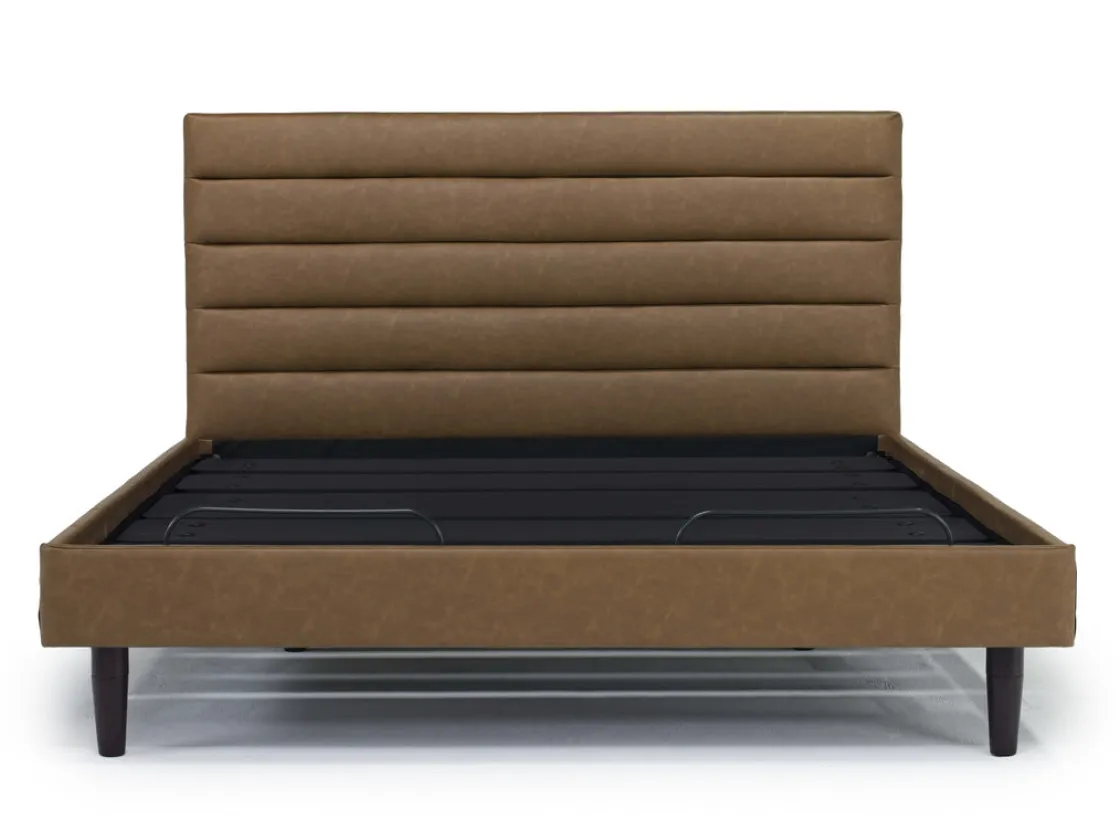 Mor Furniture Vista Upholstered Adjustable Foundation Bed In Charcoal, Full