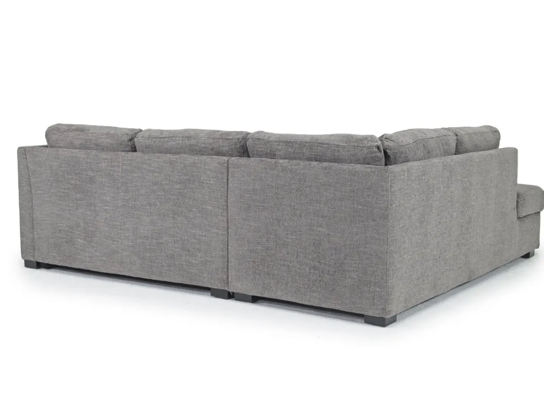 Mor Furniture Vivian Full Pullout Sofa Sleeper Tux Chaise In Gray, Left Facing