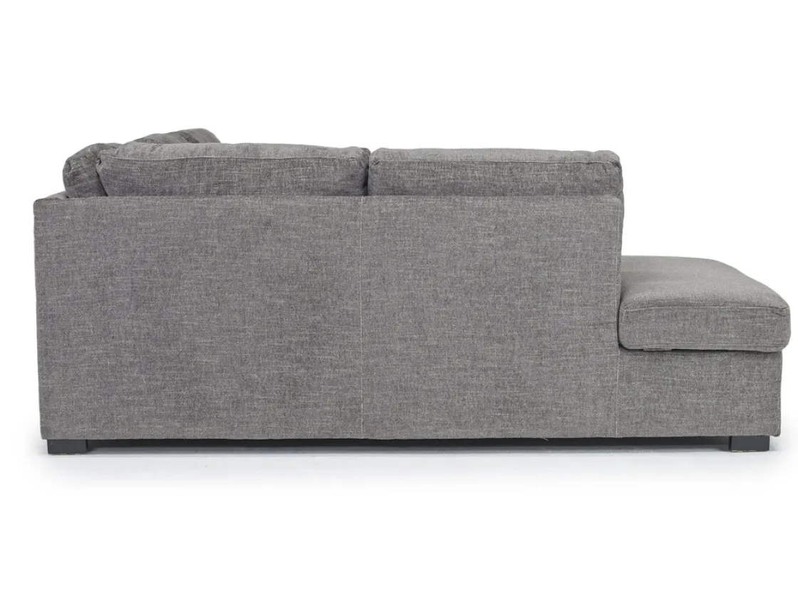 Mor Furniture Vivian Full Pullout Sofa Sleeper Tux Chaise In Gray, Left Facing