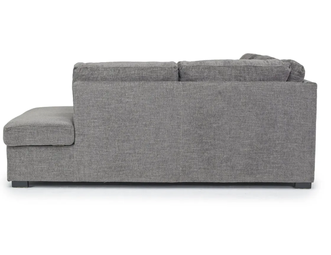 Mor Furniture Vivian Full Pullout Sofa Sleeper Tux Chaise In Gray, Left Facing