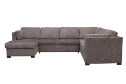 Mor Furniture Vivian Full Pullout Tux Chaise Sectional W/ Storage In Gray, Left Facing