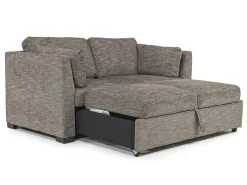 Mor Furniture Vivian Full Sleeper Loveseat In Gray Fabric