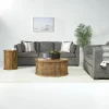 Mor Furniture Vivian Queen Pullout Sofa & Full Pullout Loveseat In Gray Fabric