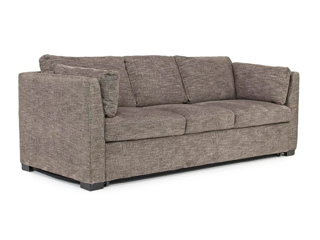 Mor Furniture Vivian Queen Pullout Sofa & Full Pullout Loveseat In Gray Fabric