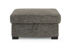 Mor Furniture Vivian Storage Oversized Ottoman In Gray Fabric