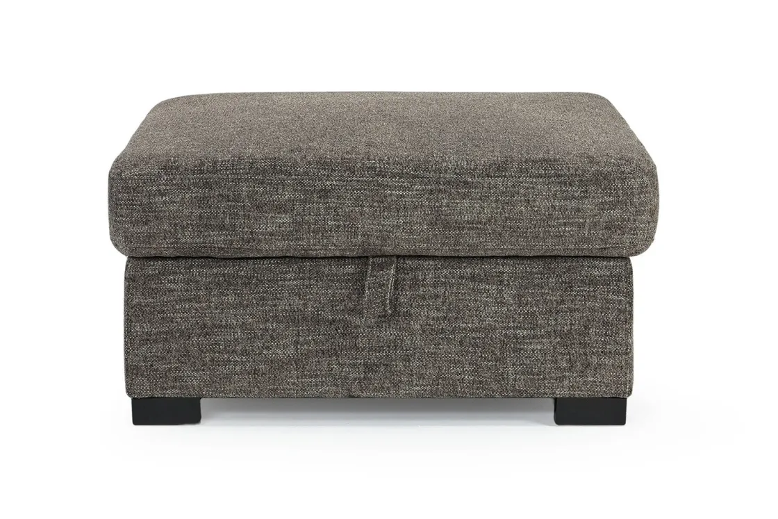 Mor Furniture Vivian Storage Oversized Ottoman In Gray Fabric