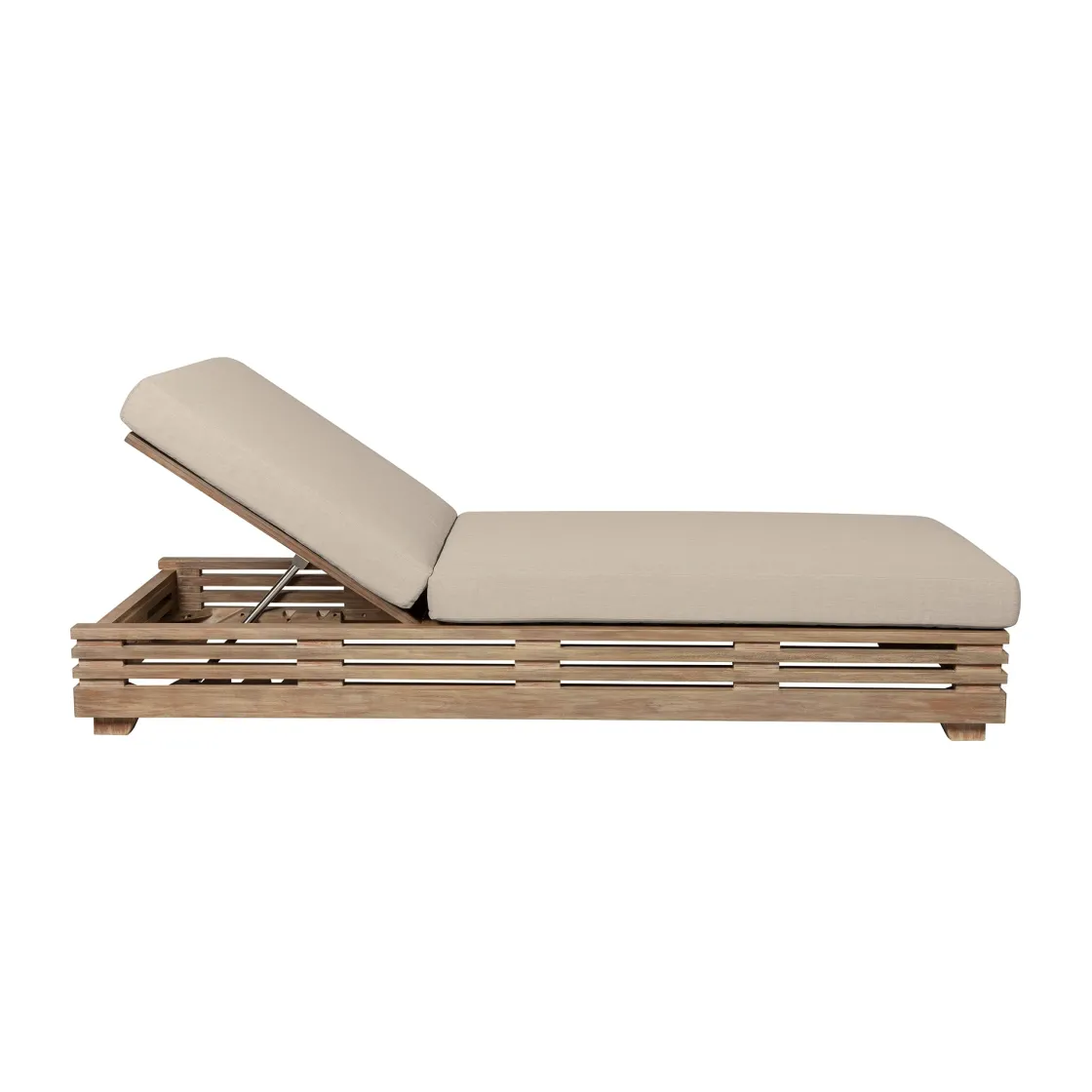Mor Furniture Vivid Outdoor Lounge Chaise In Taupe