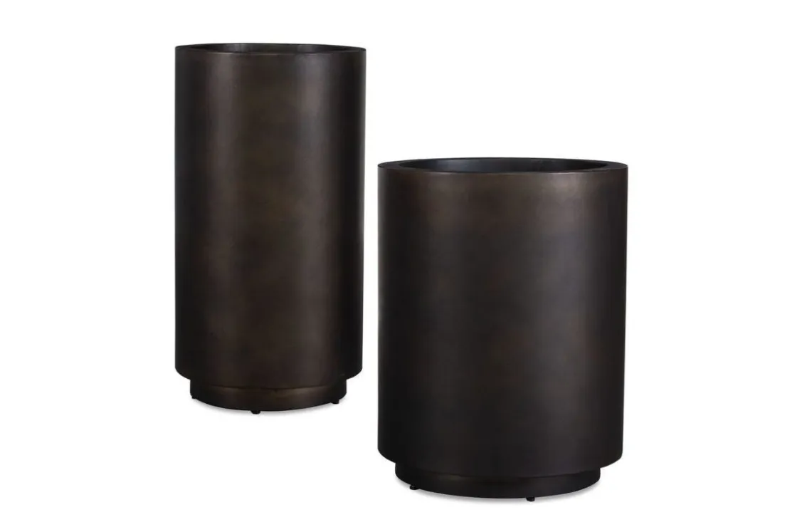 Mor Furniture Volcan Planter Vase In Bronze, Set Of 2