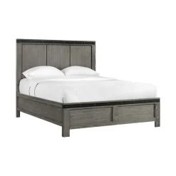 Mor Furniture Wade Panel Bed, Dresser, Mirror & Nightstand In Gray, Queen