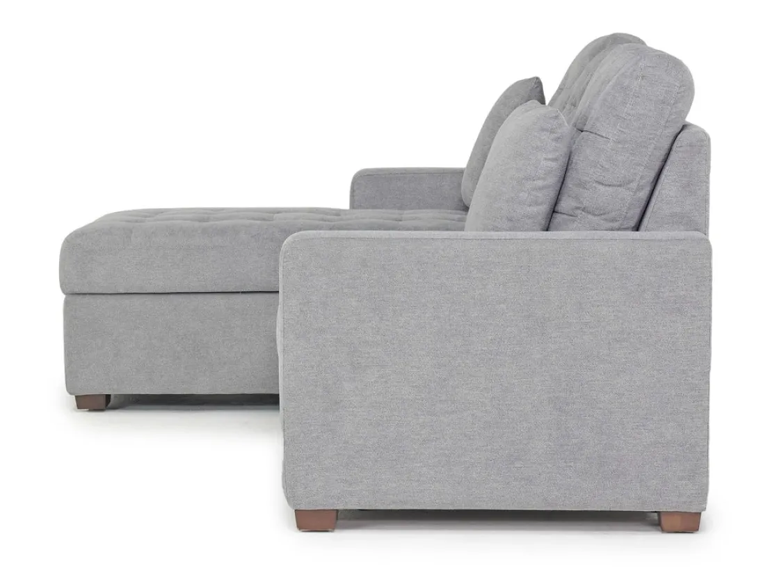 Mor Furniture Waitsfield Full Pullout Sofa Chaise In Gray, Left Facing