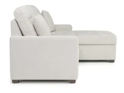 Mor Furniture Waitsfield Full Pullout Sofa Chaise In Gray, Left Facing