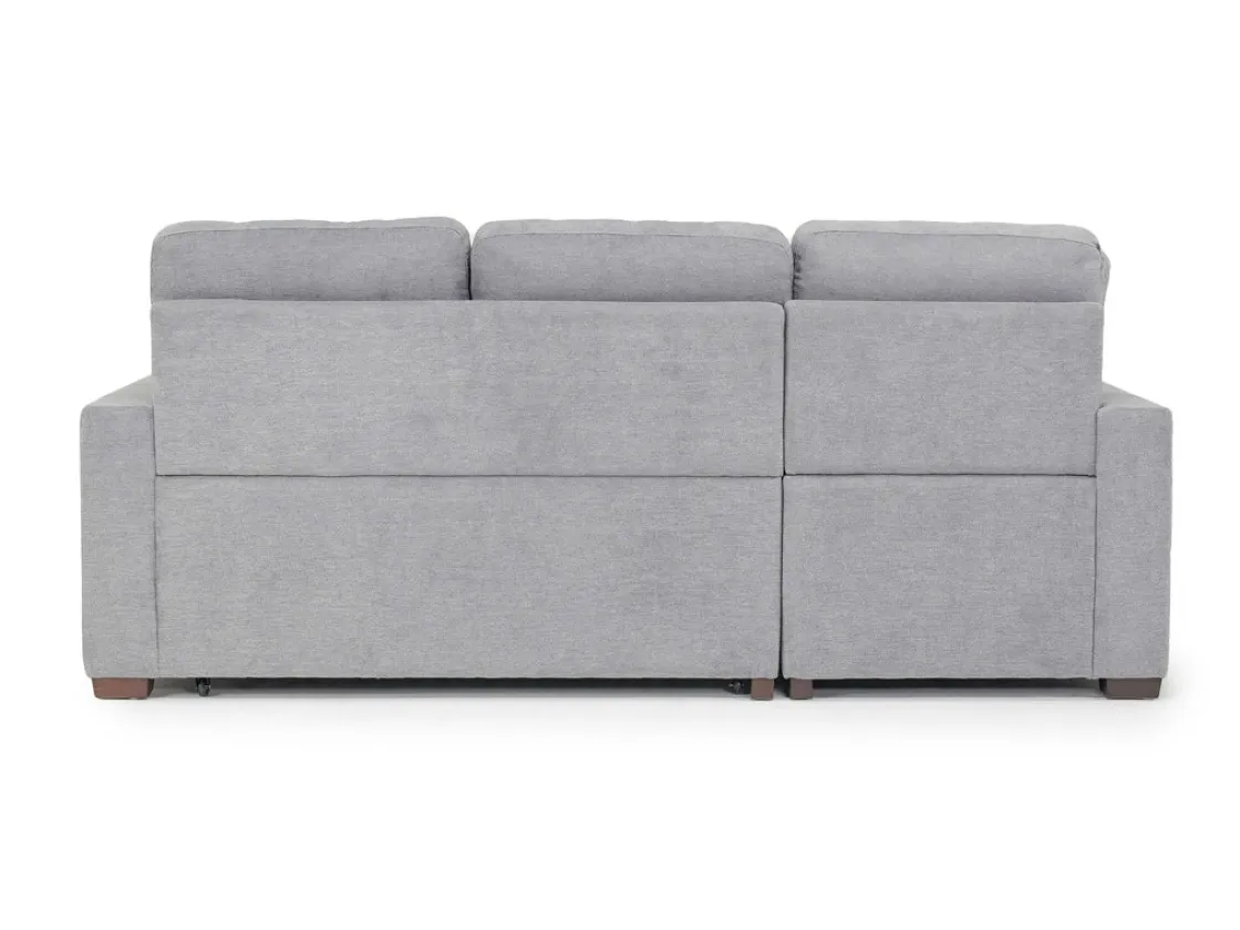 Mor Furniture Waitsfield Full Pullout Sofa Chaise In Gray, Left Facing