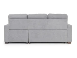 Mor Furniture Waitsfield Full Pullout Sofa Chaise In Gray, Left Facing
