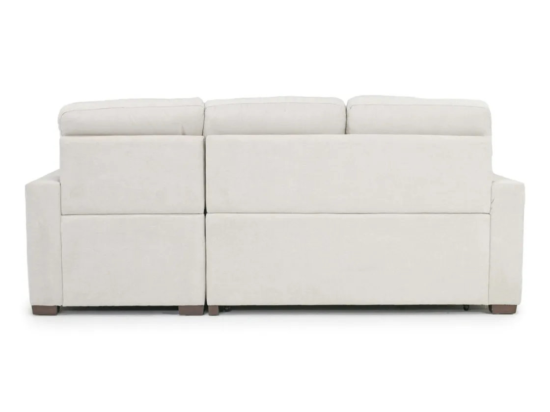 Mor Furniture Waitsfield Full Pullout Sofa Chaise In Gray, Left Facing