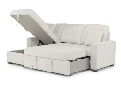 Mor Furniture Waitsfield Full Pullout Sofa Chaise In Gray, Left Facing