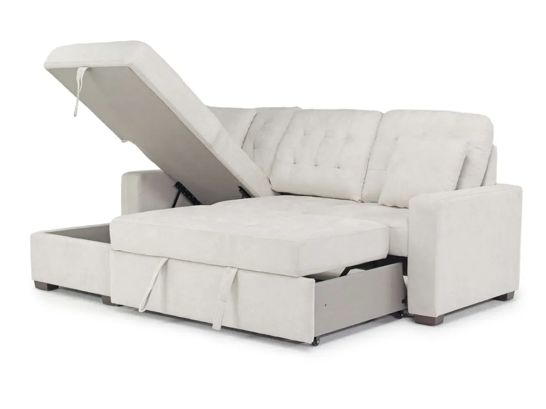 Mor Furniture Waitsfield Full Pullout Sofa Chaise In Gray, Left Facing